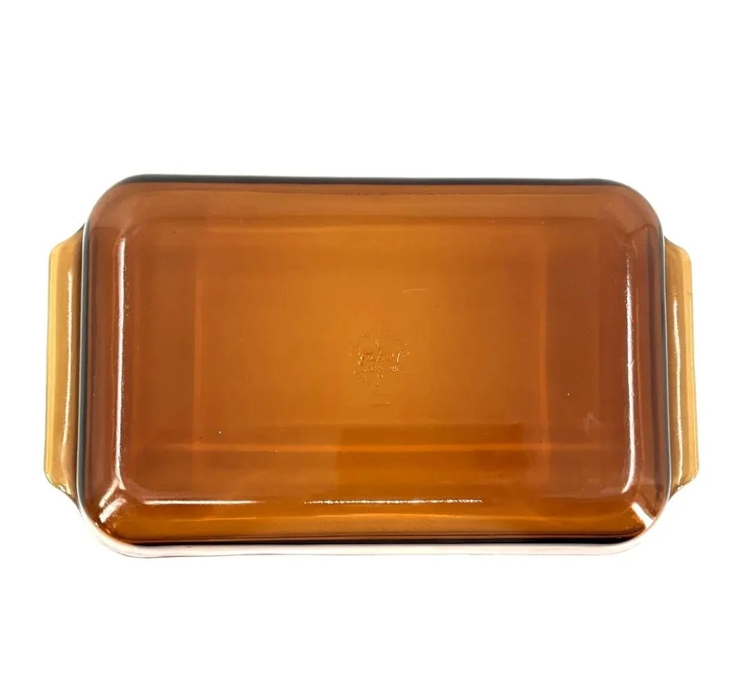 Anchor Hocking Amber Brown 3 Qt. Casserole Dish Glass Pan #440 Ribbed Rectangular 9" x 13.5" - Timeless Treasures Emporium1