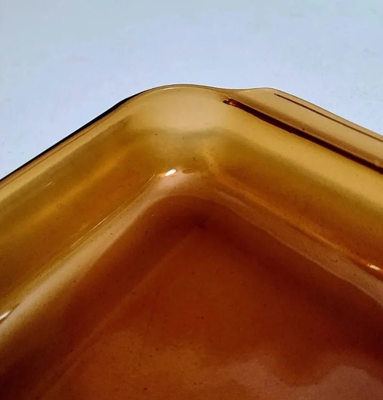 Anchor Hocking Amber Brown 3 Qt. Casserole Dish Glass Pan #440 Ribbed Rectangular 9" x 13.5" - Timeless Treasures Emporium1