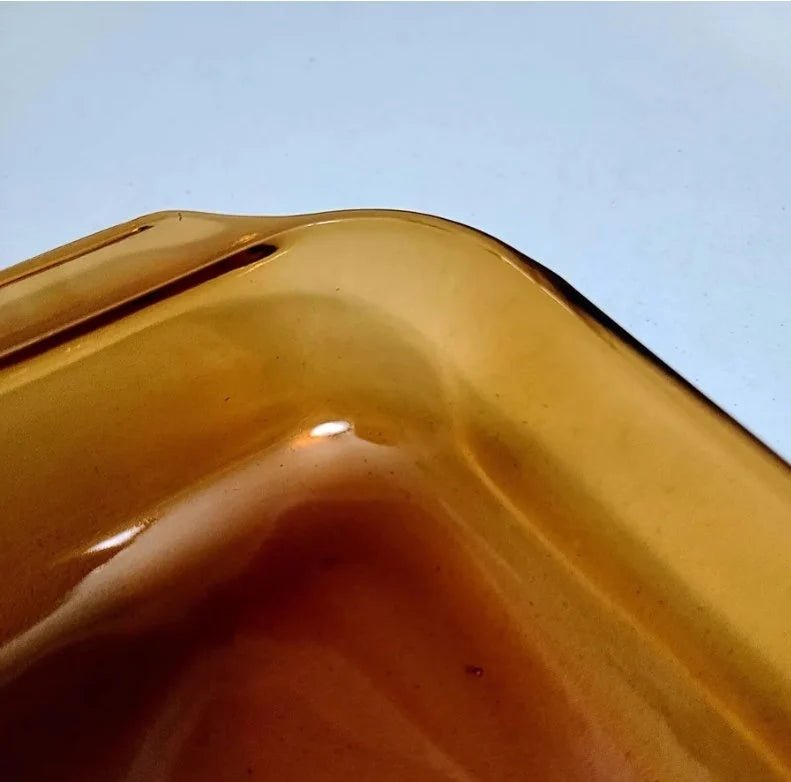Anchor Hocking Amber Brown 3 Qt. Casserole Dish Glass Pan #440 Ribbed Rectangular 9" x 13.5" - Timeless Treasures Emporium1