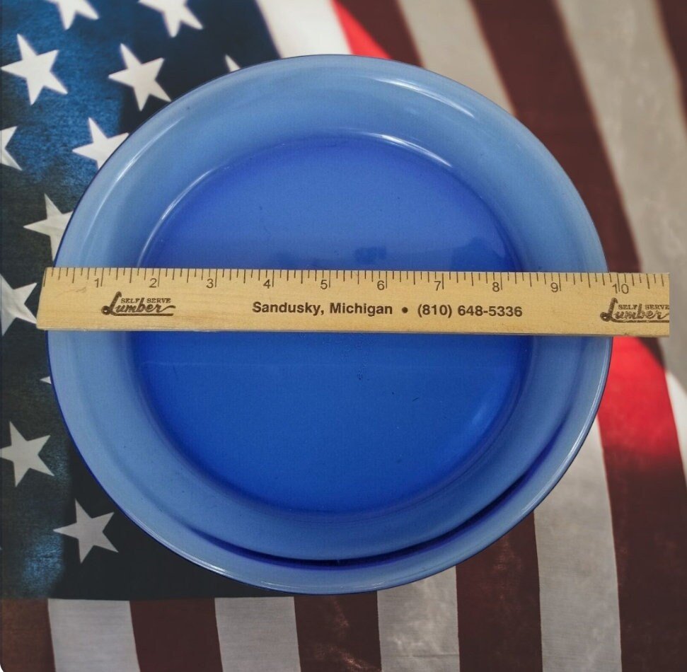 Anchor Hocking Cobalt Blue Round Pie Dish .75 Quart 9" Plate Cobalt Ovenware USA ~ Oven/Microwave Safe - Timeless Treasures Emporium1