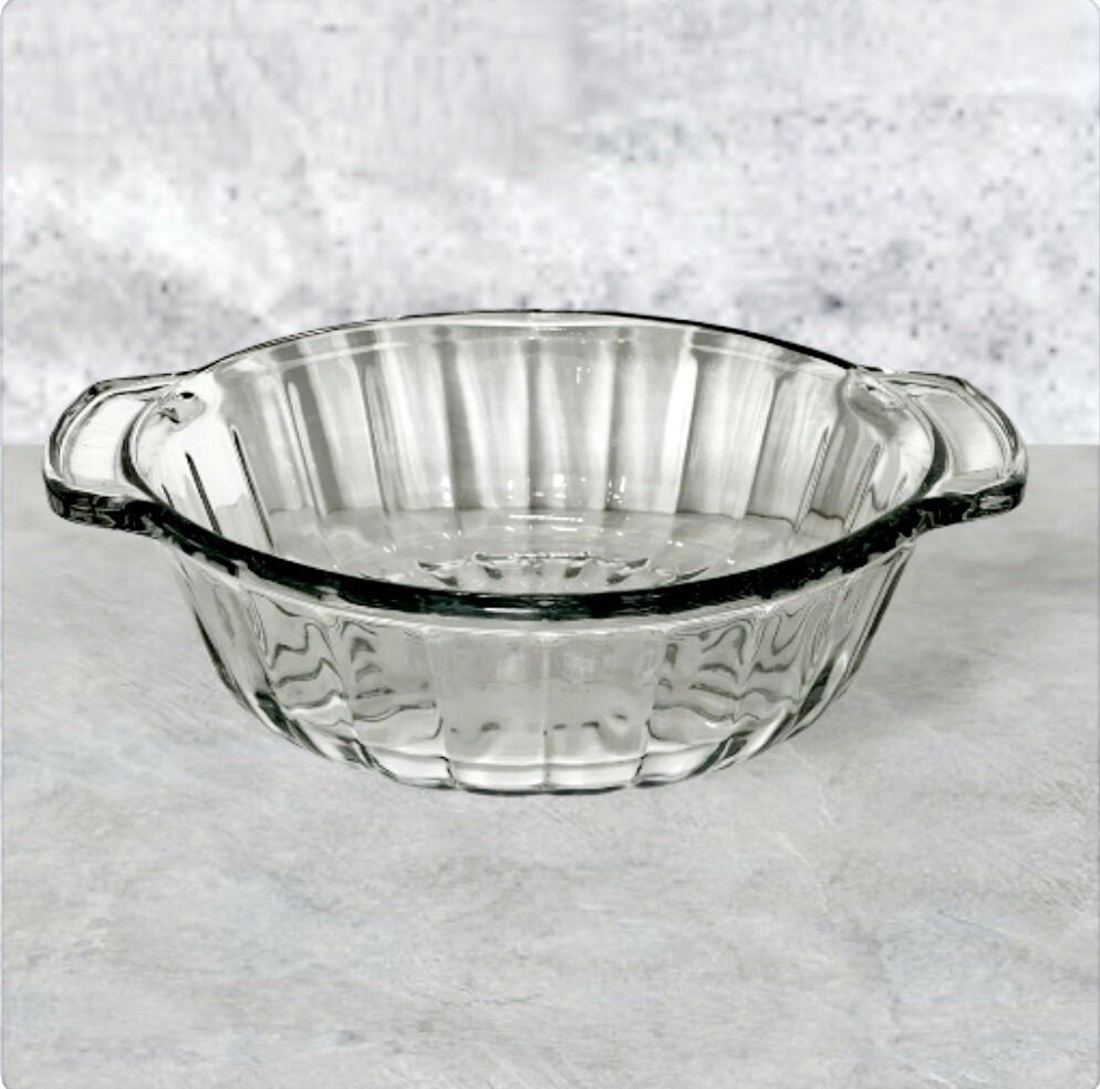 Anchor Hocking Ribbed Clear Glass Casserole Dish 2 Quart 9.5" | Oven Safe Kitchen Decor | Housewarming Gift - Timeless Treasures Emporium1
