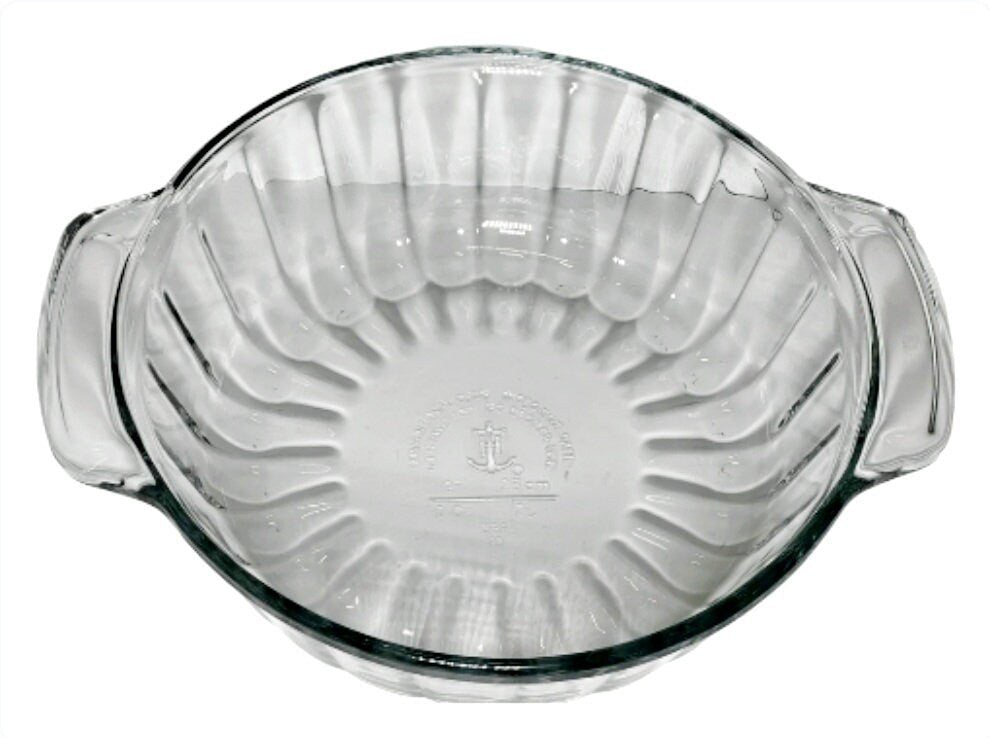 Anchor Hocking Ribbed Clear Glass Casserole Dish 2 Quart 9.5" | Oven Safe Kitchen Decor | Housewarming Gift - Timeless Treasures Emporium1