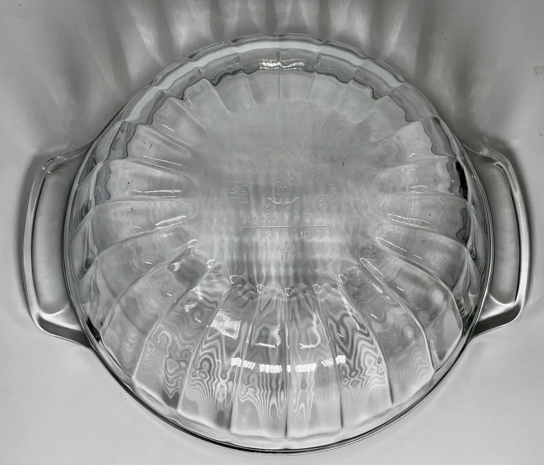 Anchor Hocking Ribbed Clear Glass Casserole Dish 2 Quart 9.5" | Oven Safe Kitchen Decor | Housewarming Gift - Timeless Treasures Emporium1