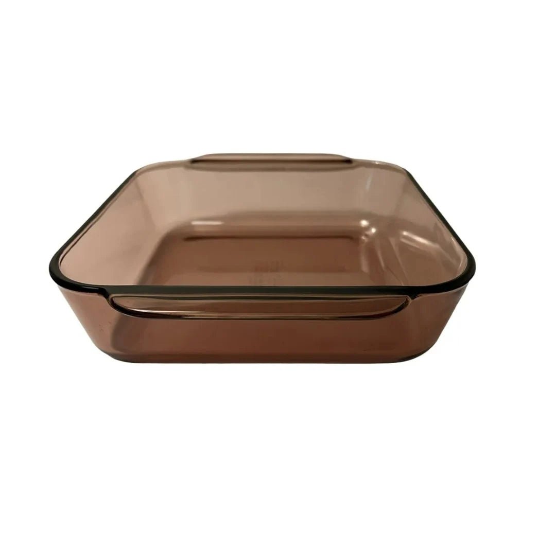 Brown Pyrex 222 - R Glass 8 x 8 Square CASSEROLE/BAKING Dish (Lasagna / Cake Pan) 2 - Qt, 8" x 8" x 2" Made In USA - Timeless Treasures Emporium1