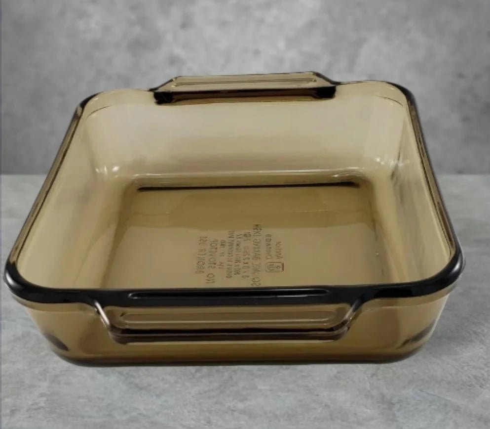 Brown/Amber Glass 8 x 8 Square Anchor Hocking CASSEROLE/BAKING Dish (Lasagna / Cake Pan) Cranberry, 2 - Qt, 8" x 8" x 2" Made In USA - Timeless Treasures Emporium1