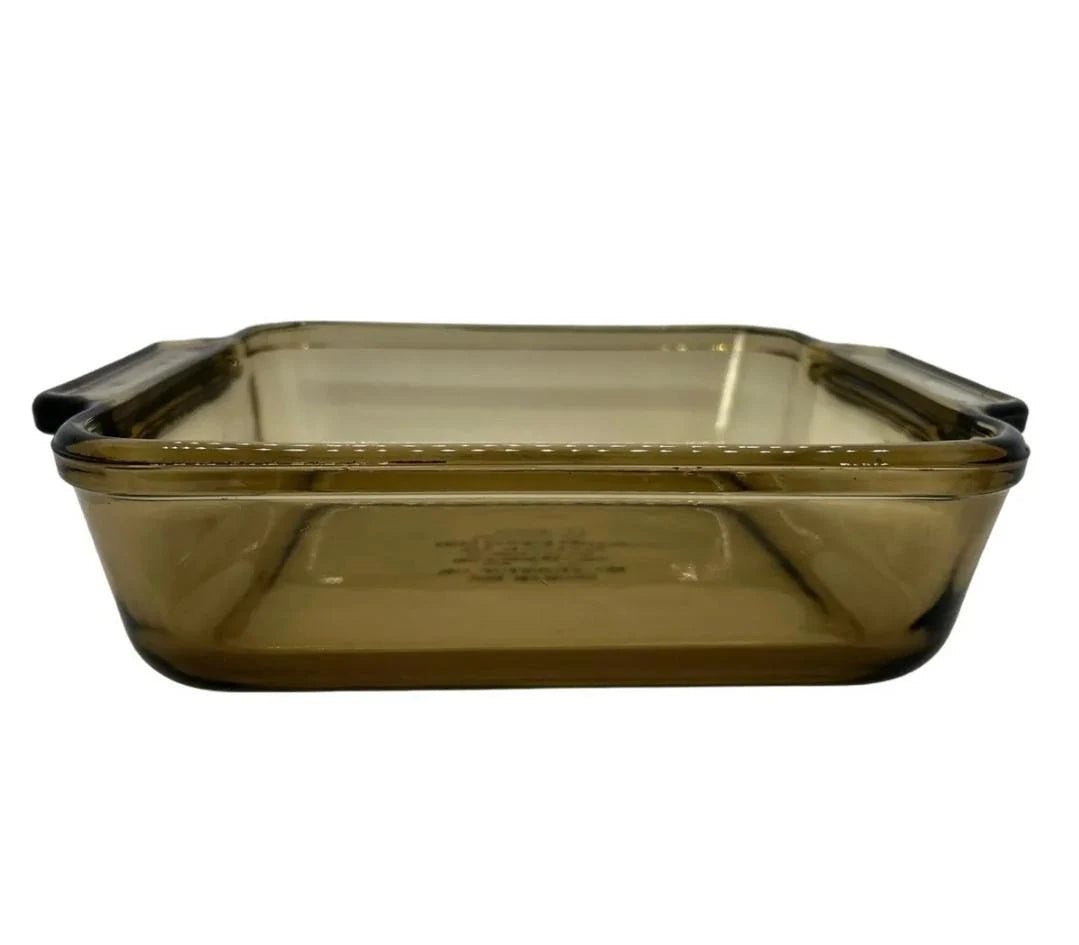 Brown/Amber Glass 8 x 8 Square Anchor Hocking CASSEROLE/BAKING Dish (Lasagna / Cake Pan) Cranberry, 2 - Qt, 8" x 8" x 2" Made In USA - Timeless Treasures Emporium1