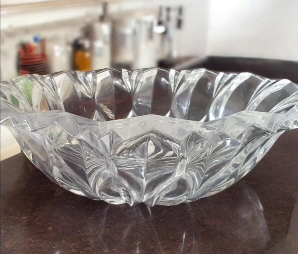 Calliope Blossom J.G. Durand French Crystal Glass Centerpiece Fruit Bowl ~ 13" - Timeless Treasures Emporium1