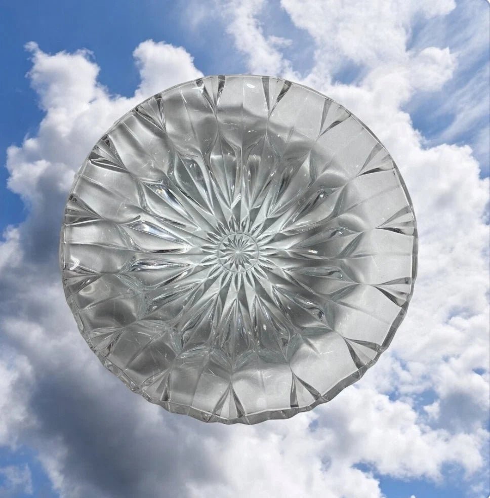 Calliope Blossom J.G. Durand French Crystal Glass Centerpiece Fruit Bowl ~ 13" - Timeless Treasures Emporium1