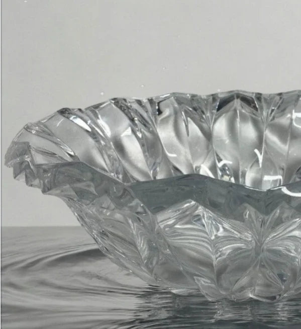 Calliope Blossom J.G. Durand French Crystal Glass Centerpiece Fruit Bowl ~ 13" - Timeless Treasures Emporium1