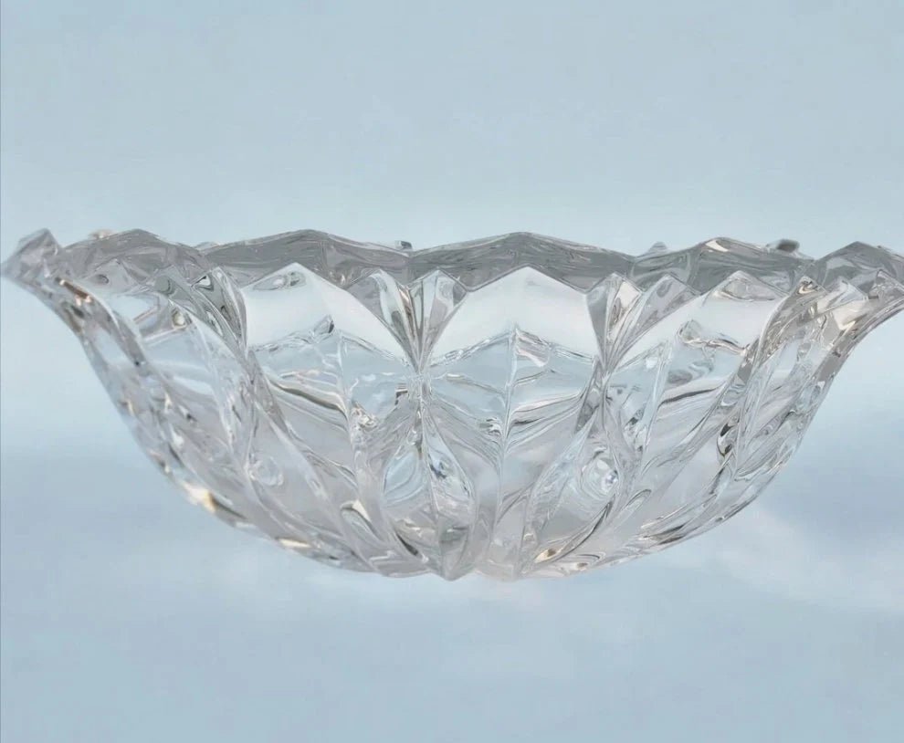 Calliope Blossom J.G. Durand French Crystal Glass Centerpiece Fruit Bowl ~ 13" - Timeless Treasures Emporium1