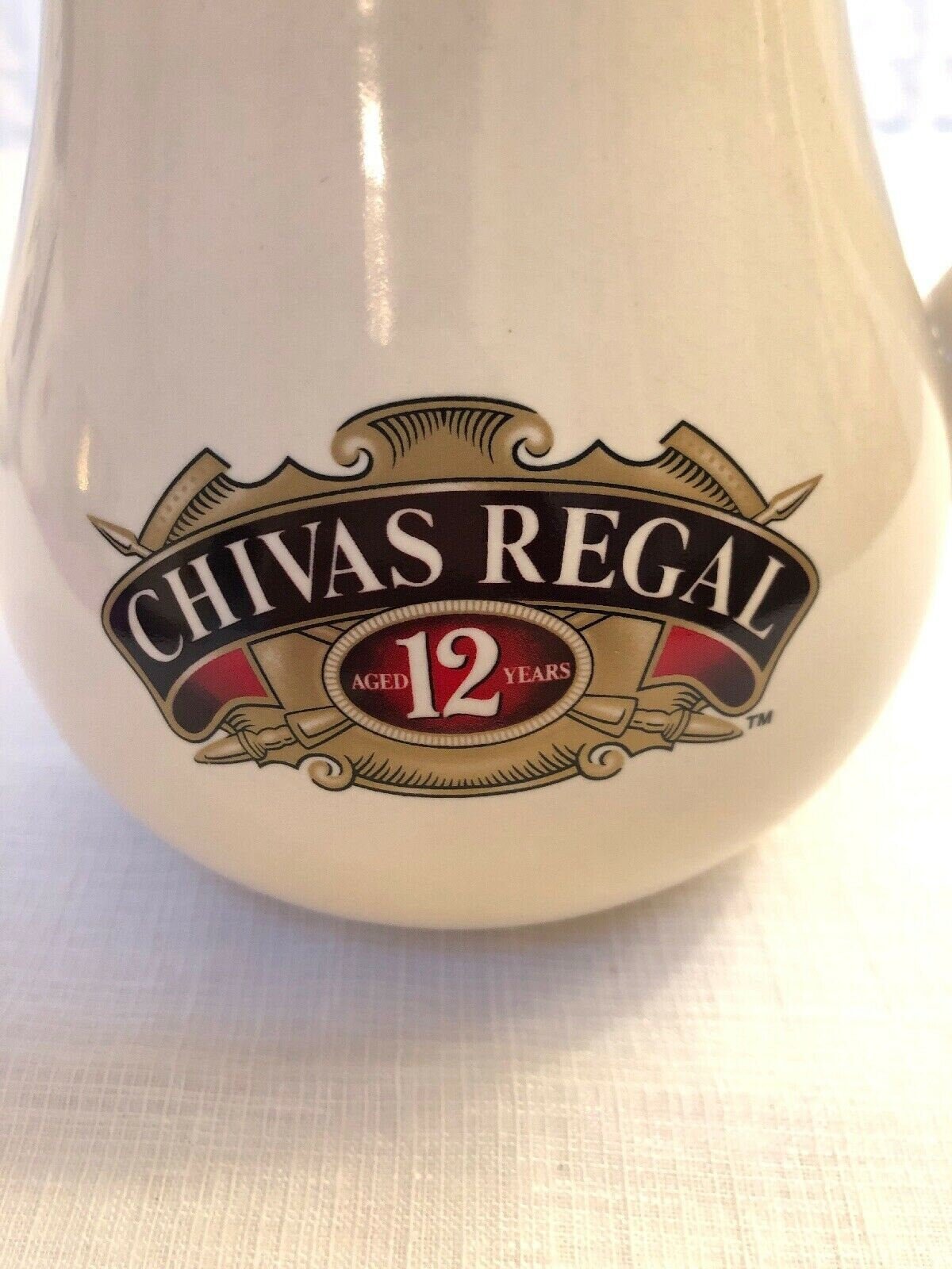 Chivas Regal Ceramic Pitcher Aged 12 Years Logo - Timeless Treasures Emporium1