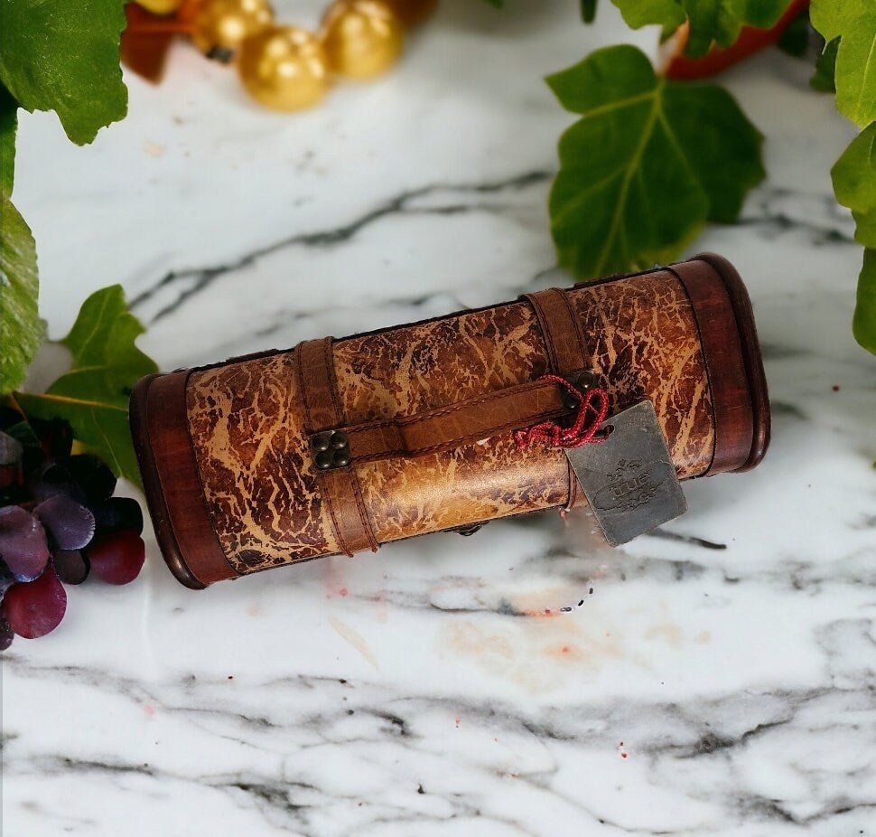 Decorative Distressed/Rustic Old World Wooden Treasure Chest Wine Box - Timeless Treasures Emporium1