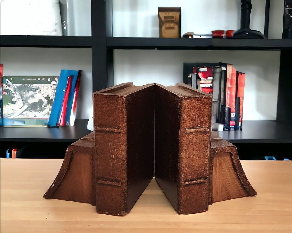 Decorative Famous Books Heavy Resin Beautifully Decorated Bookshelf Classic Books Bookends with Bronze Finish - Timeless Treasures Emporium1