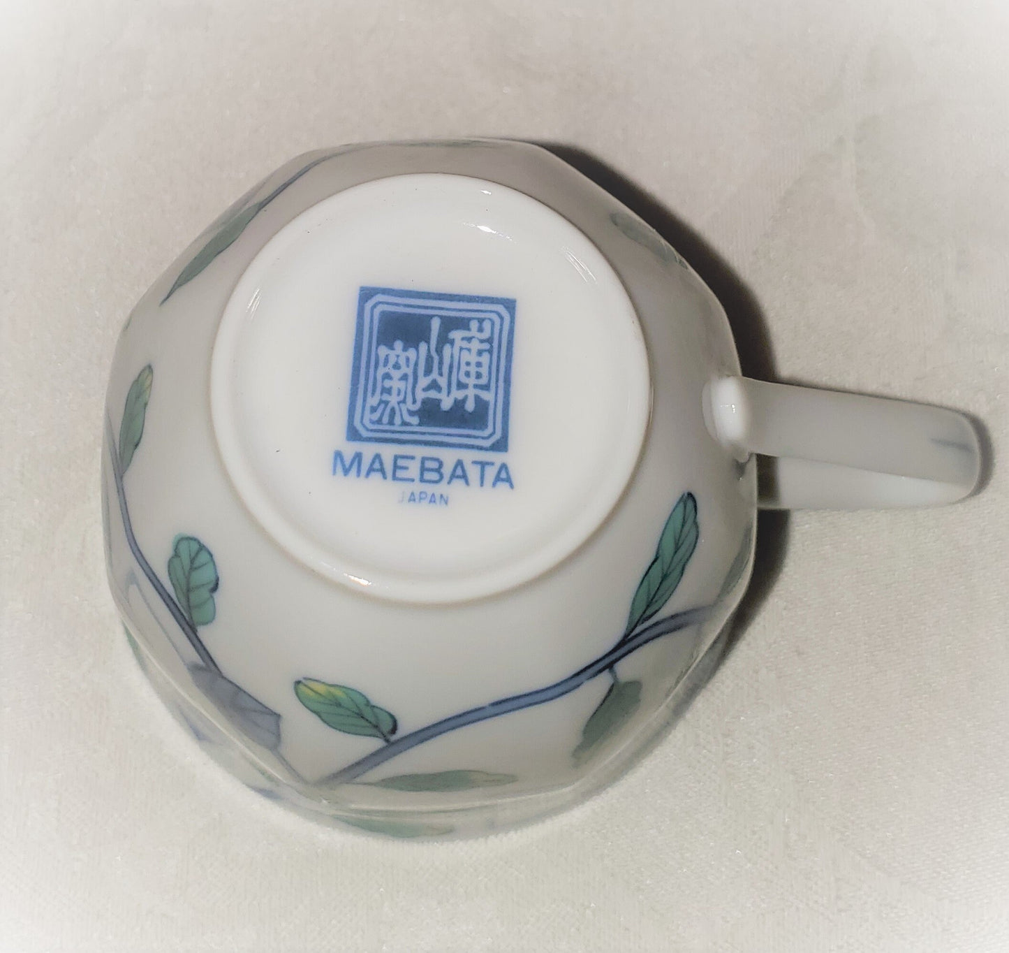 Porcelain Cup & Saucer Set of Four (4) by Maebata: RARE