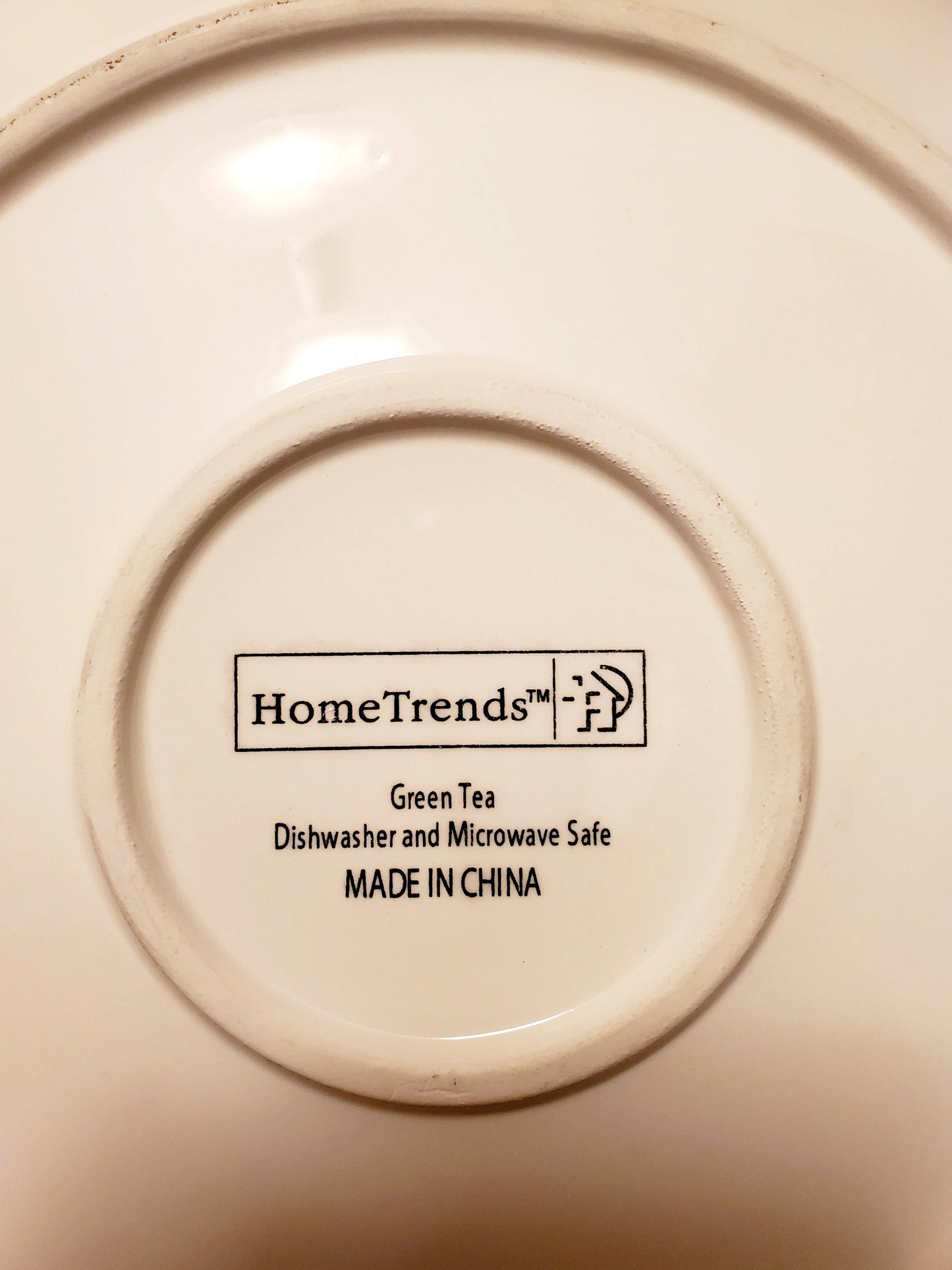 Green Tea Botanical Nature Dinner Plate by Home Trends (Preowned) 10.75" - Timeless Treasures Emporium1