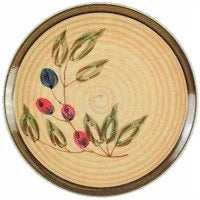 Set of Two (2) Roman Olive Dinner Plate by Gibson 10 3/8"