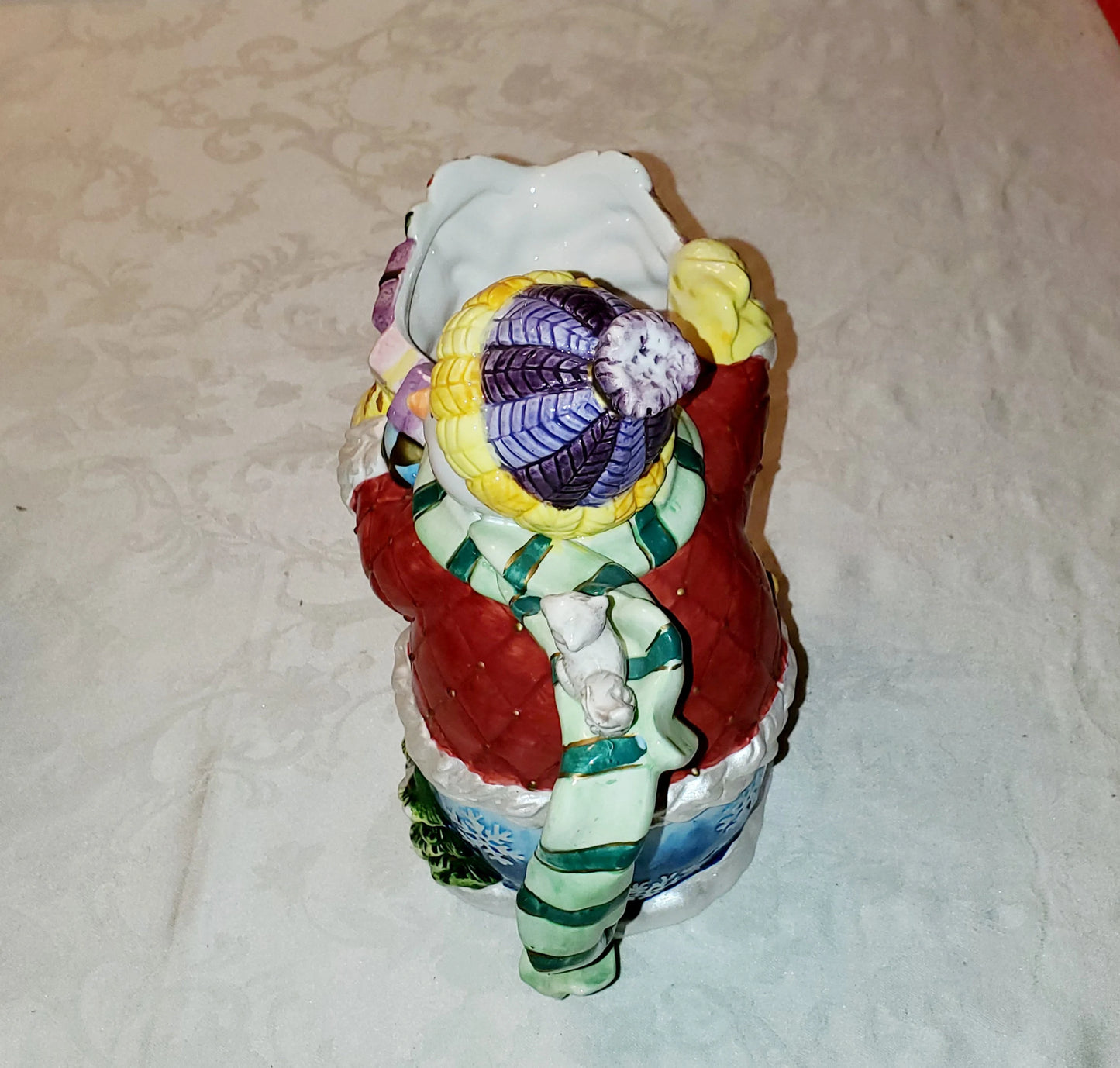 Picture the Winter Wonderland All Season Long with Vintage Snowman Pitcher 9.5"