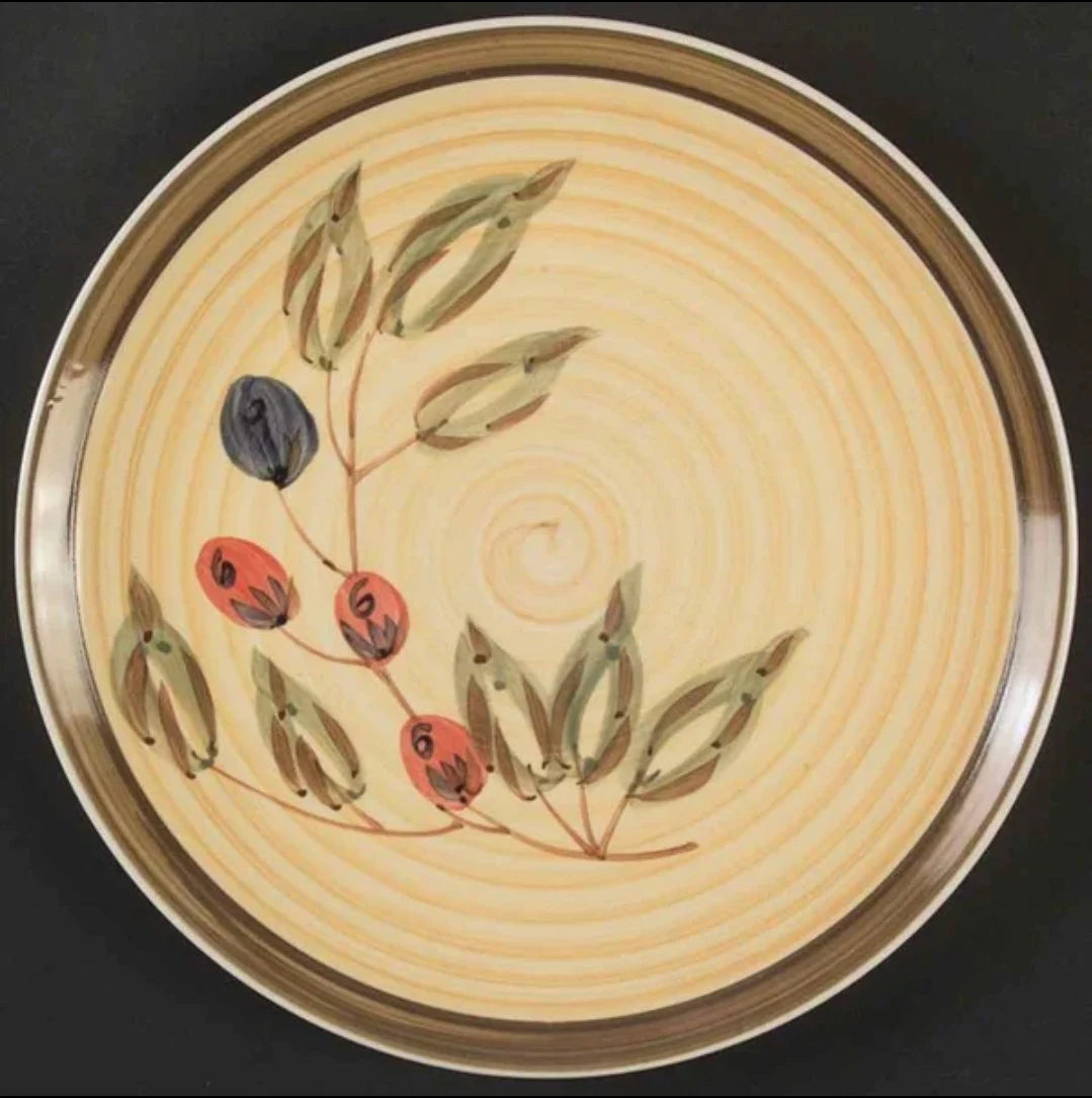 Set of Two (2) Roman Olive Dinner Plate by Gibson 10 3/8"