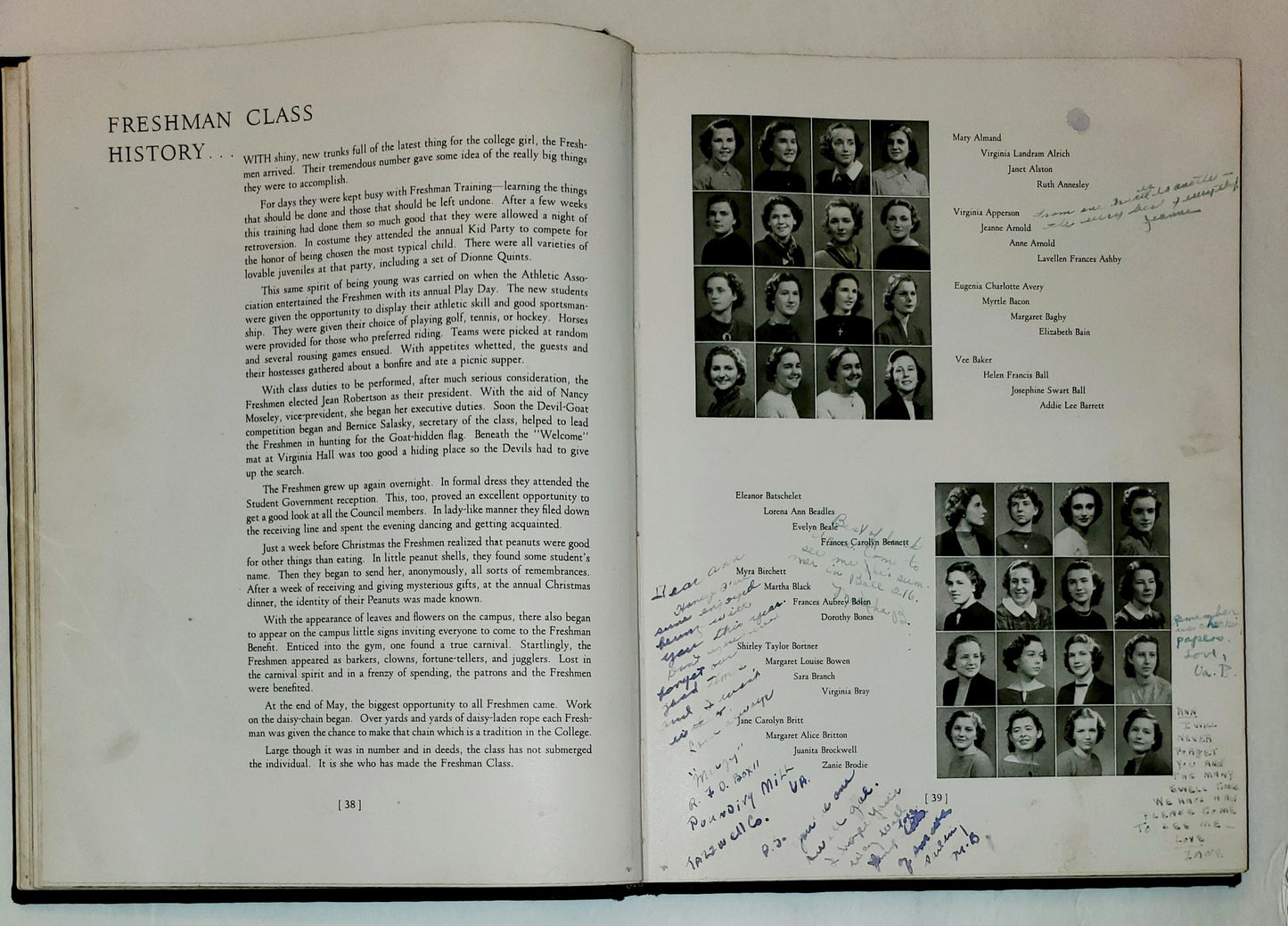 Rare The 1938 Battlefield Mary Washington College, Started in 1908, Mary Washington University, Fredericksburg, Virginia, Historic Yearbook