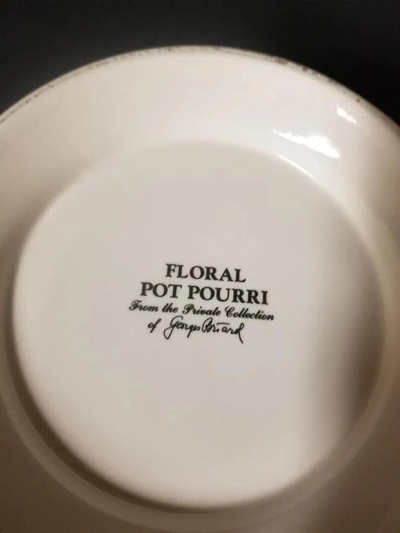 Three Piece Tureen & Lid w/Ladle Hand-Painted Floral Potpourri - Mid-Century by BRIARD, GEORGES - Timeless Treasures Emporium1