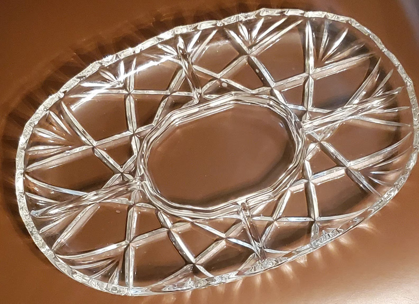 Mikasa 15" 5-Part Glass Relish Chip & Dip Tray -- Walther-Glass-Germany