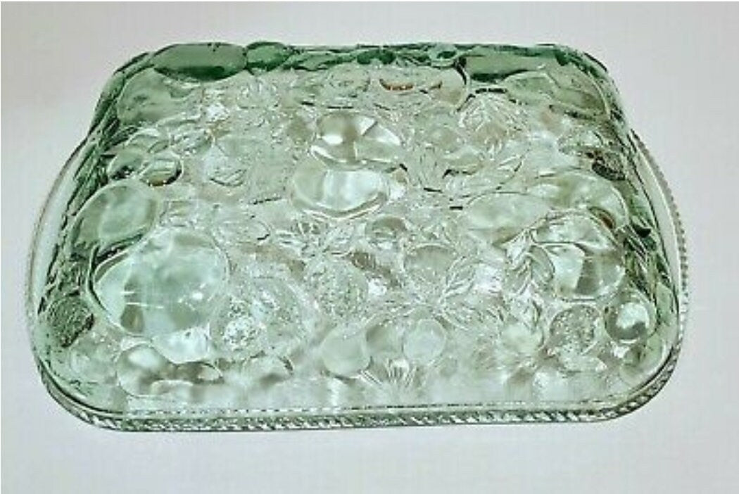 Vintage Green Libbey Glass Orchard Fruit Casserole Baking Dish 12" X 9" - Oven-Proof - Timeless Treasures Emporium1