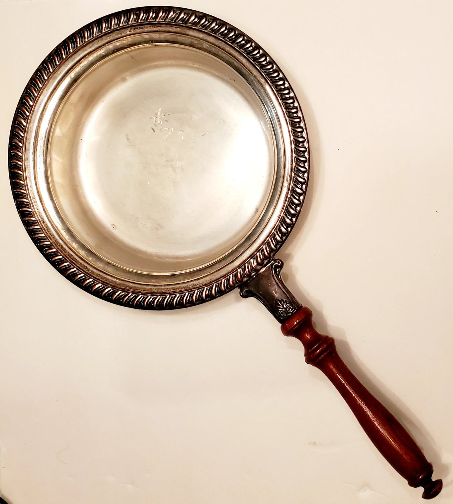 Vintage Silver Plated Chafing Pan With Wooden Handle - Timeless Treasures Emporium1