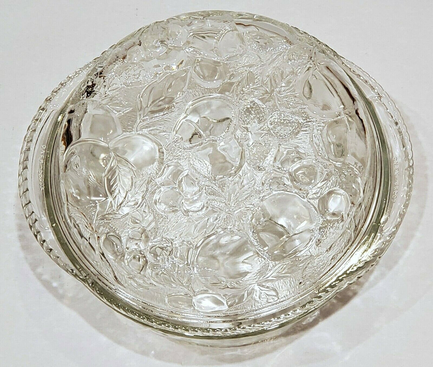 Libbey 3-Qt Orchard Fruit Clear Casserole with Pie Plate with Lid - Timeless Treasures Emporium1