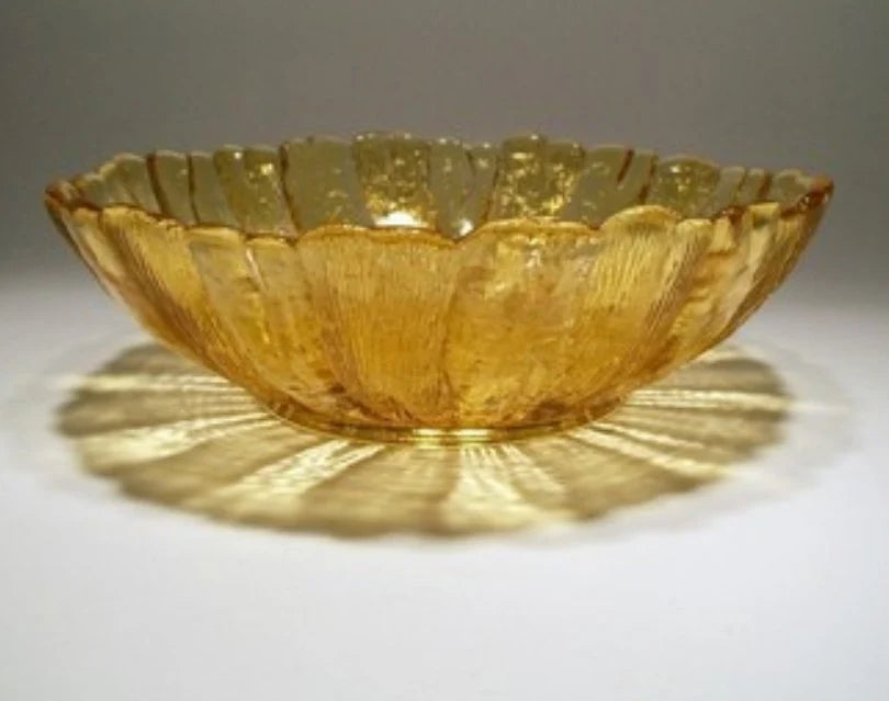 Vintage Anchor Hocking Serving SUNFLOWER Design Serving BOWL 10"