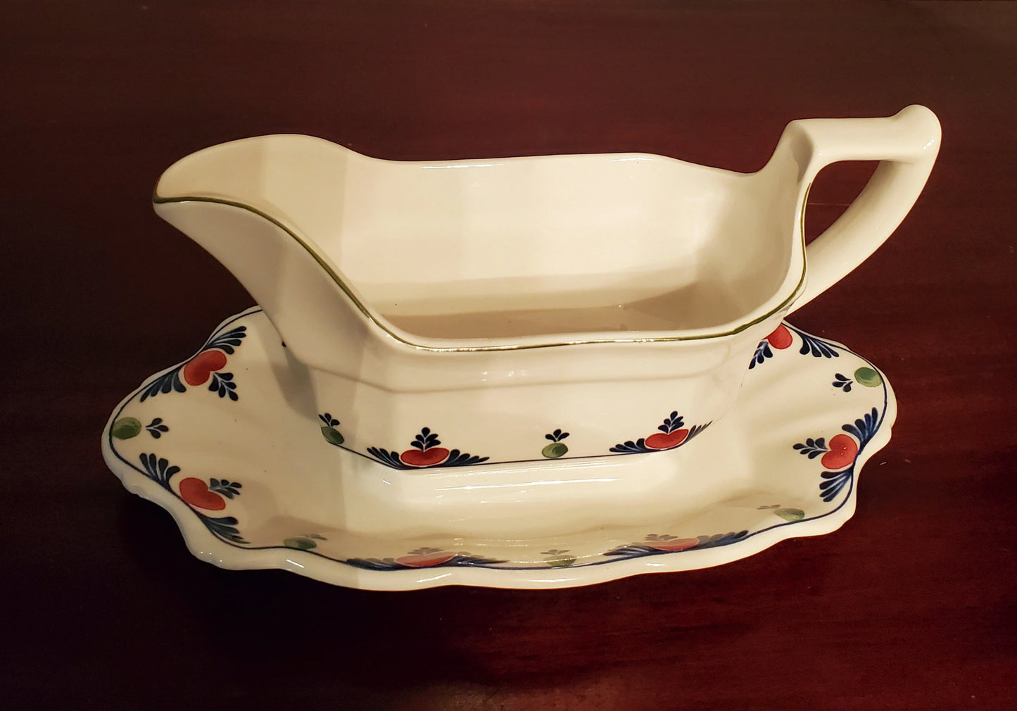 Rare Veruschka Adams China Gravy Boat with Underplate #20