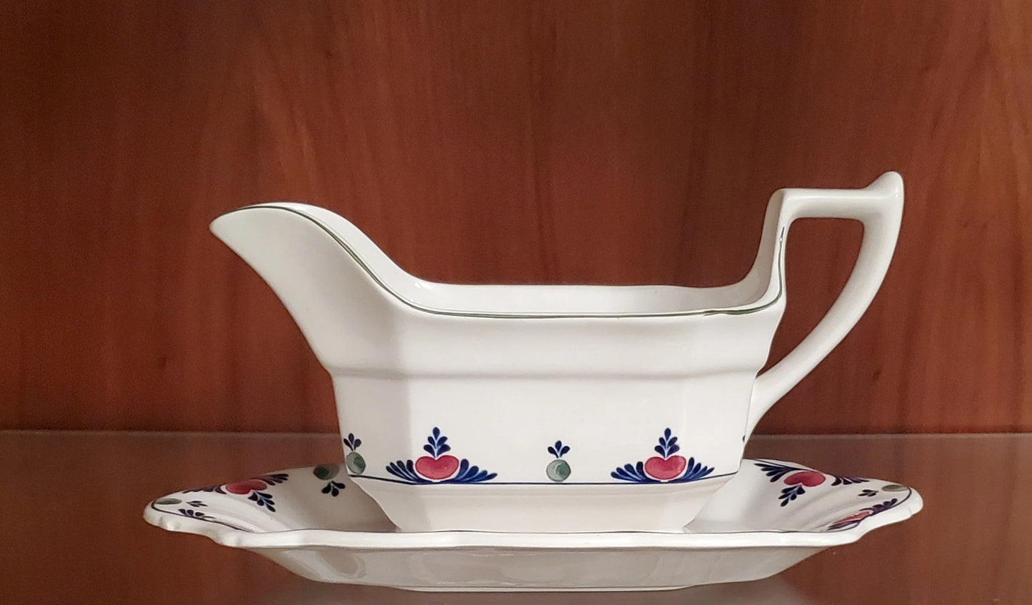Rare Veruschka Adams China Gravy Boat with Underplate #20