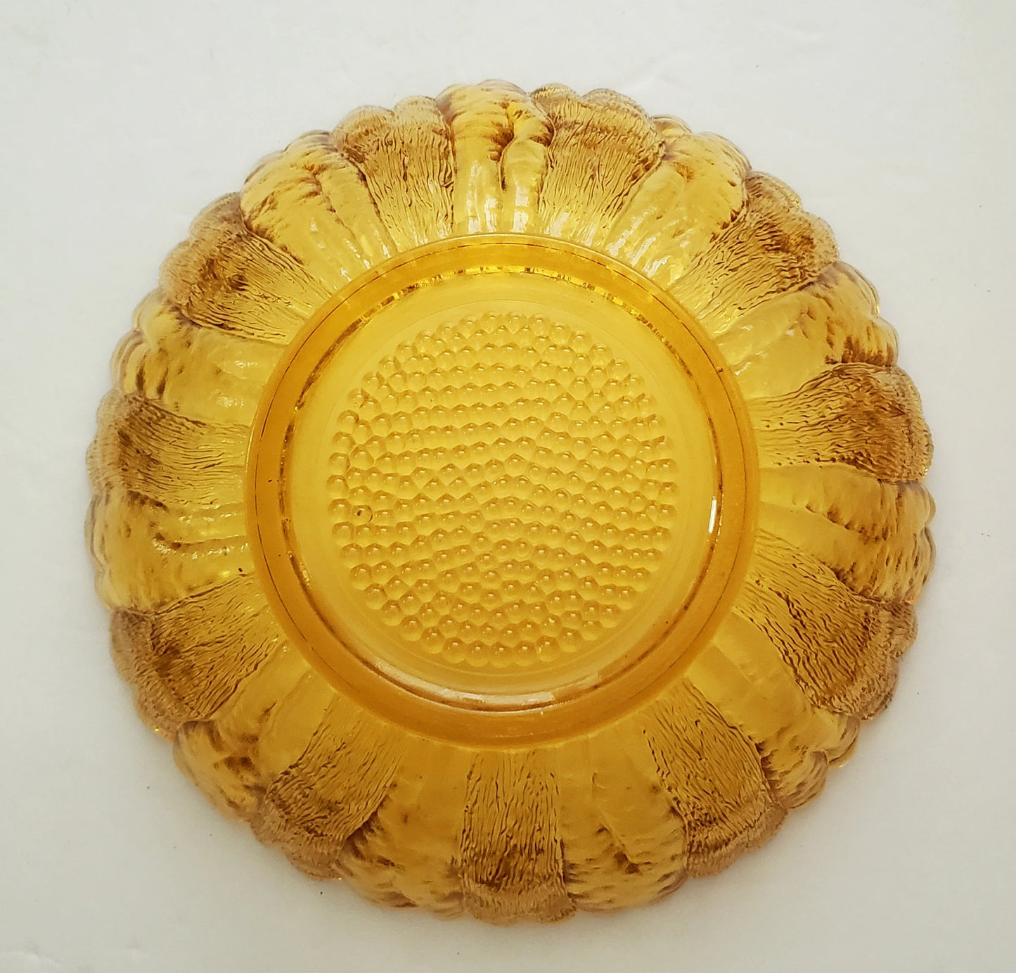 Vintage Anchor Hocking Serving SUNFLOWER Design Serving BOWL 10"