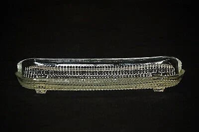 Vintage Pressed Clear Glass Corn on the Cob Plates/Dishes/Holders, Set of 4 - Timeless Treasures Emporium1