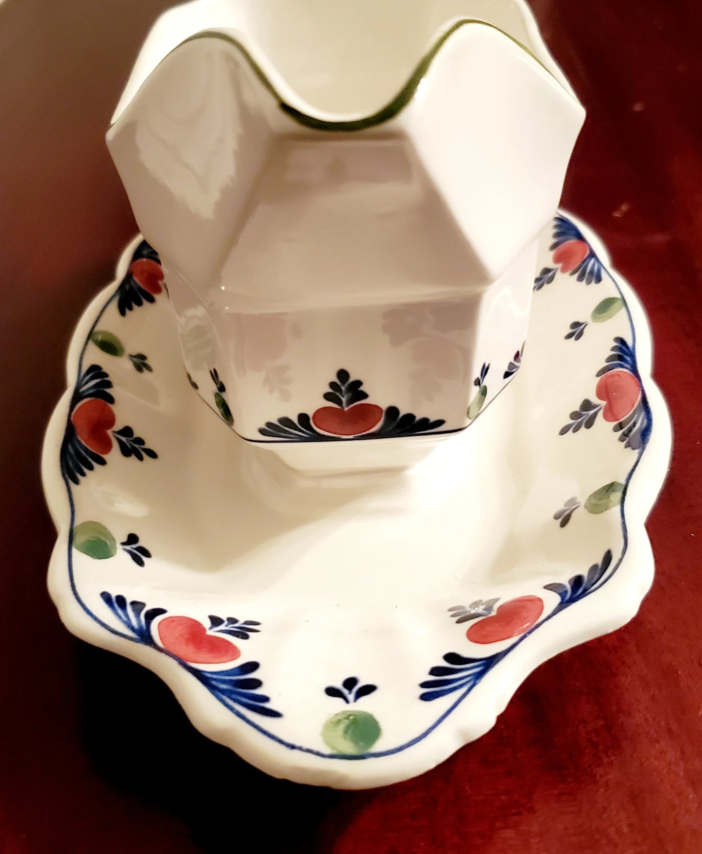 Rare Veruschka Adams China Gravy Boat with Underplate #20
