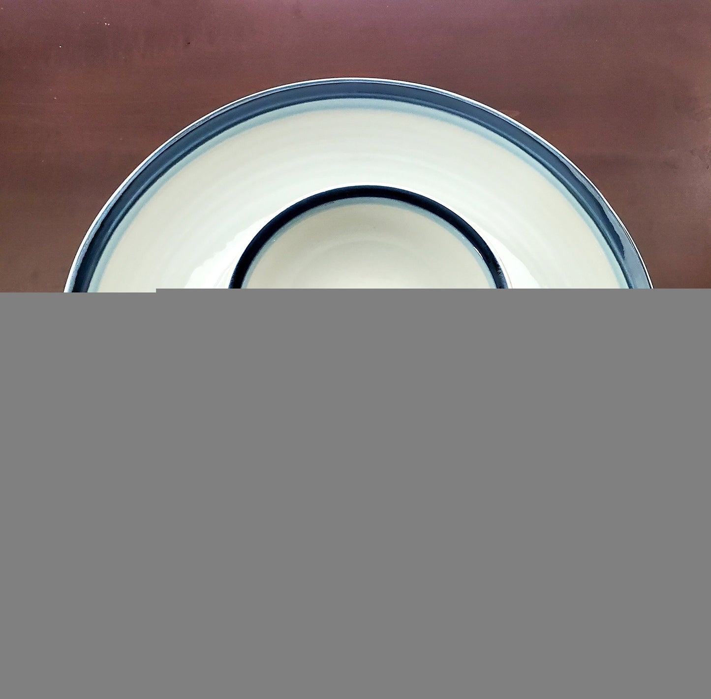 Vintage Pfaltzgraff USA 2 Pc Blue Sky Chip & Dip Set #180 - 11.5" - Timeless Treasures Emporium1