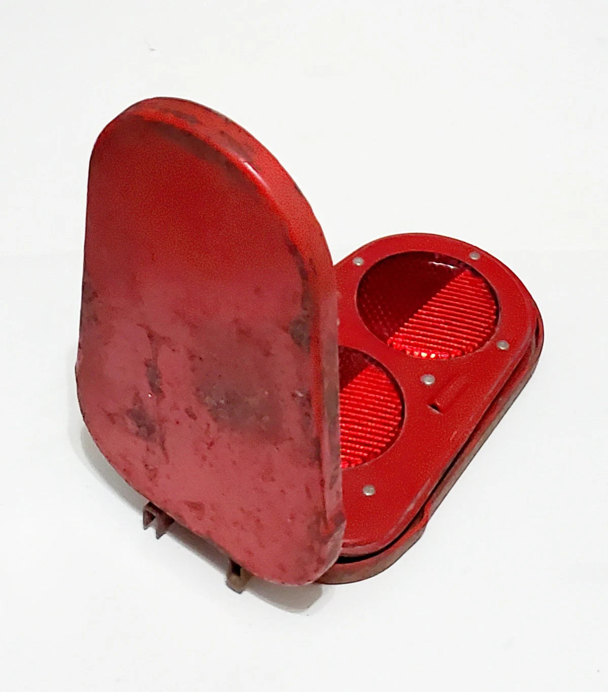 Vintage Red Emergency Roadside Hazard Micro-Flare Signal Light Reflectors - Timeless Treasures Emporium1