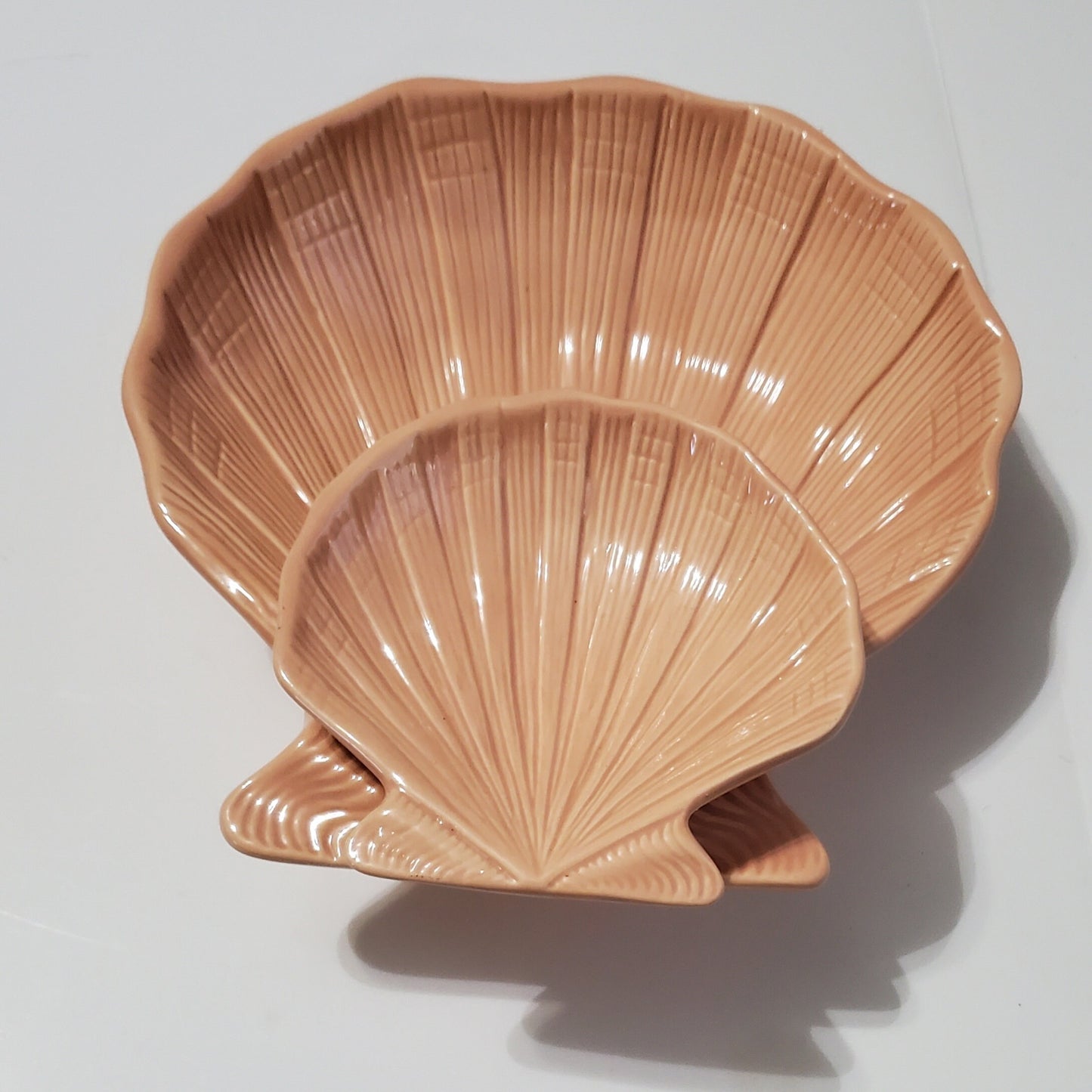 Handmade Vintage Ceramic Clam Shell Chip & Dip Serving Set - Timeless Treasures Emporium1