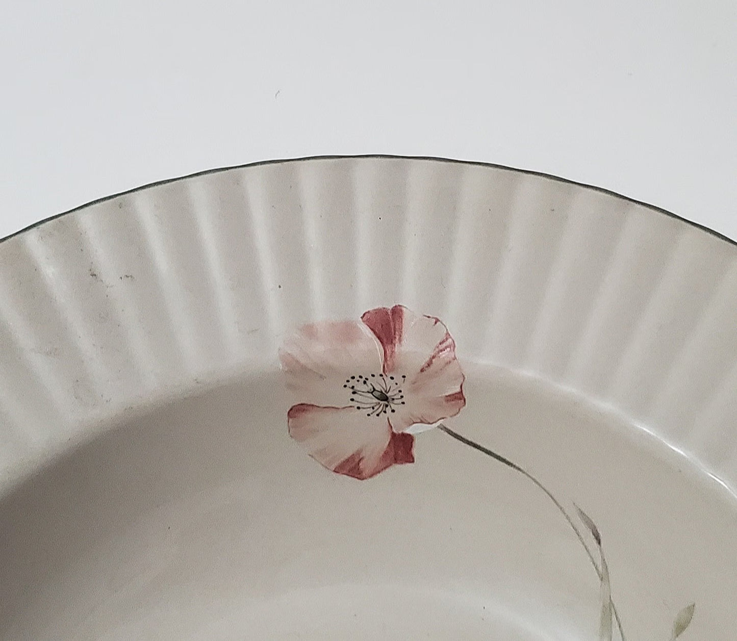 Replacement Mikasa Pink Poppy Classic Elegant Flat Rimmed Round FL - 752 Vegetable/Serving Bowls (Set of 2) ~ 9-1/2" - Timeless Treasures Emporium1