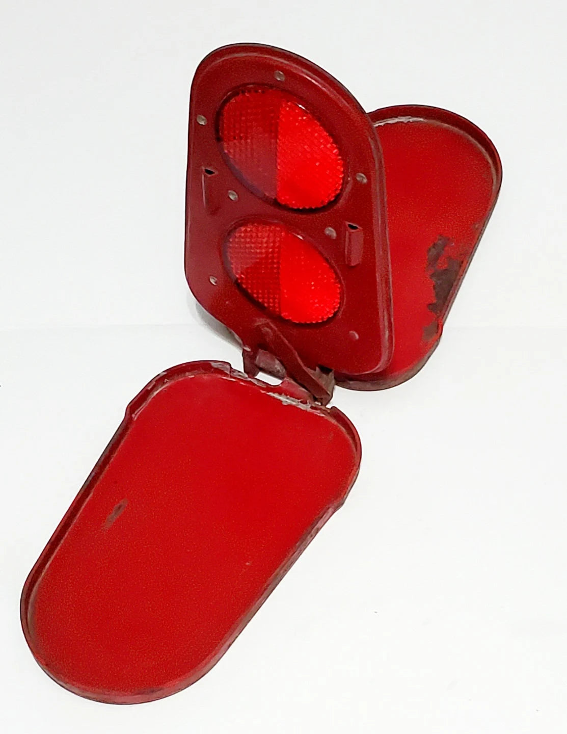Vintage Red Emergency Roadside Hazard Micro-Flare Signal Light Reflectors - Timeless Treasures Emporium1