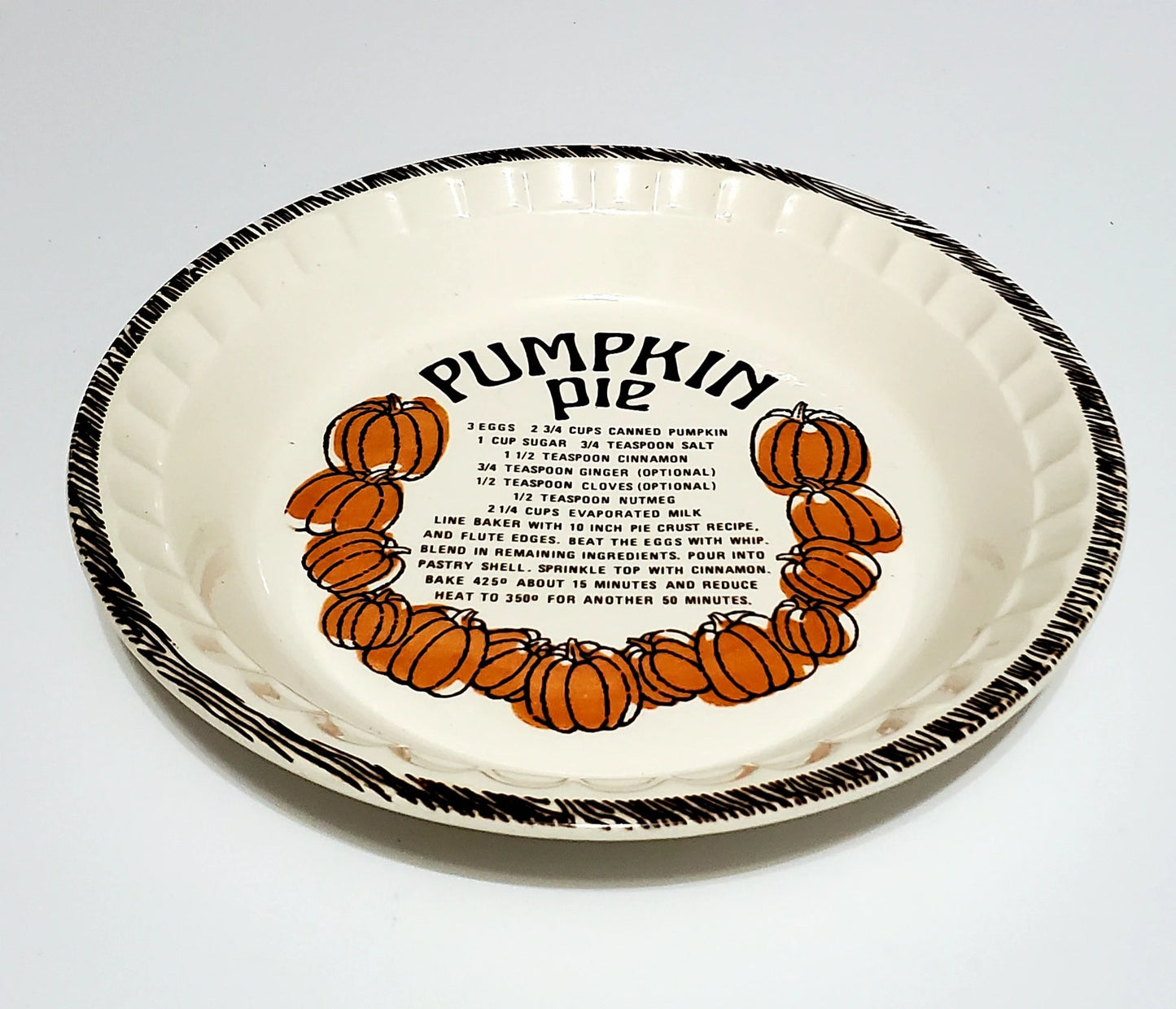 Vintage Royal China Jeannette Deep Dish Apple Pie Plate ~ 11" - Timeless Treasures Emporium1