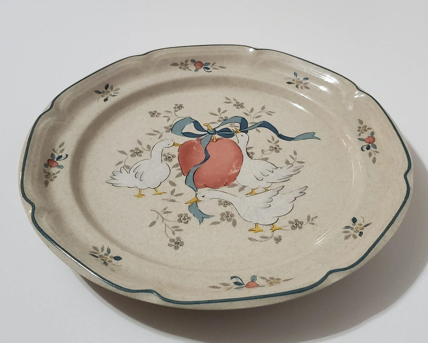 Marmalade Geese Dinner Plates International Stoneware ~ Set of 2 - Timeless Treasures Emporium1