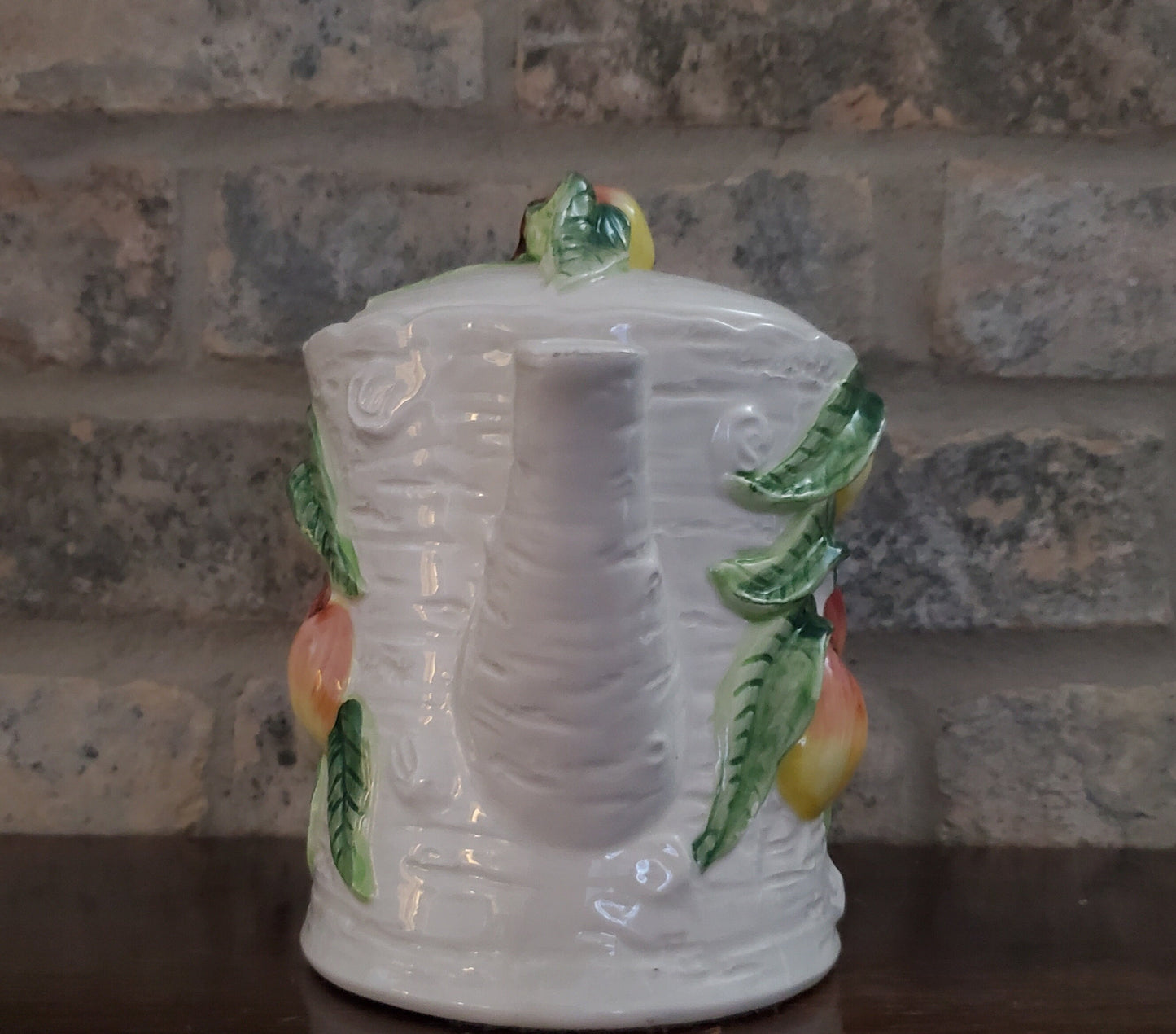 Vintage OMNIBUS Fitz & Floyd Peach Fruit Tree 3D Teapot 26 oz 1995 - Timeless Treasures Emporium1