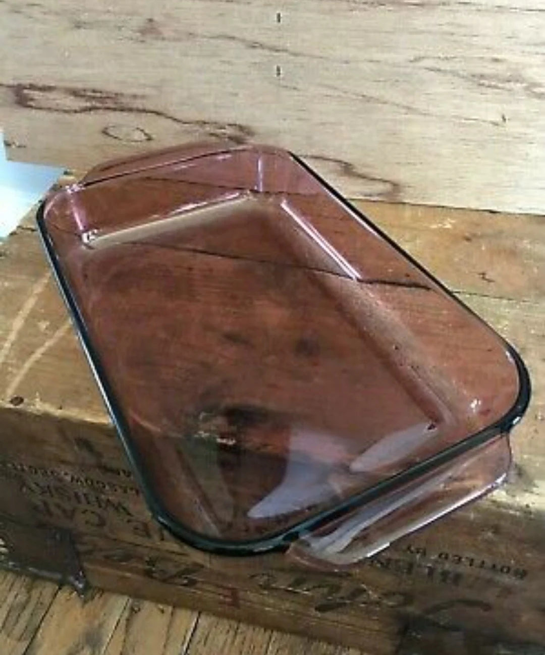 Pyrex Cranberry Glass 233-R Rectangular CASSEROLE/BAKING Dish (Lasagna / Cake Pan); Cranberry, 3Qt, 13"x9"x2" Made In USA