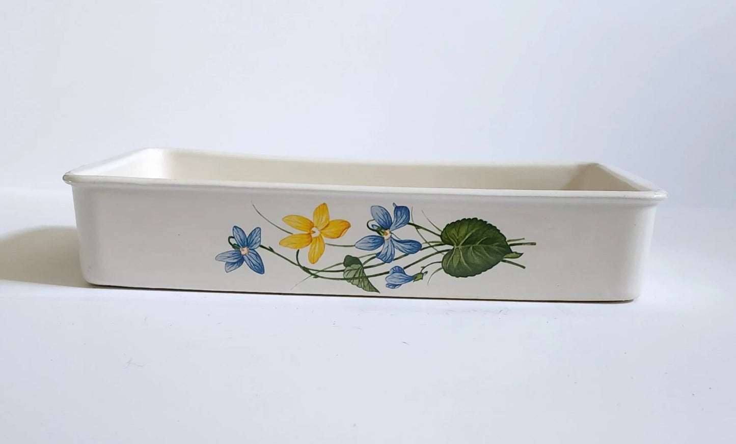 Floral 14" Rectangular Ceramic Earthenware Baker 3Qt Lasagna/Casserole Dish #7803 - Timeless Treasures Emporium1