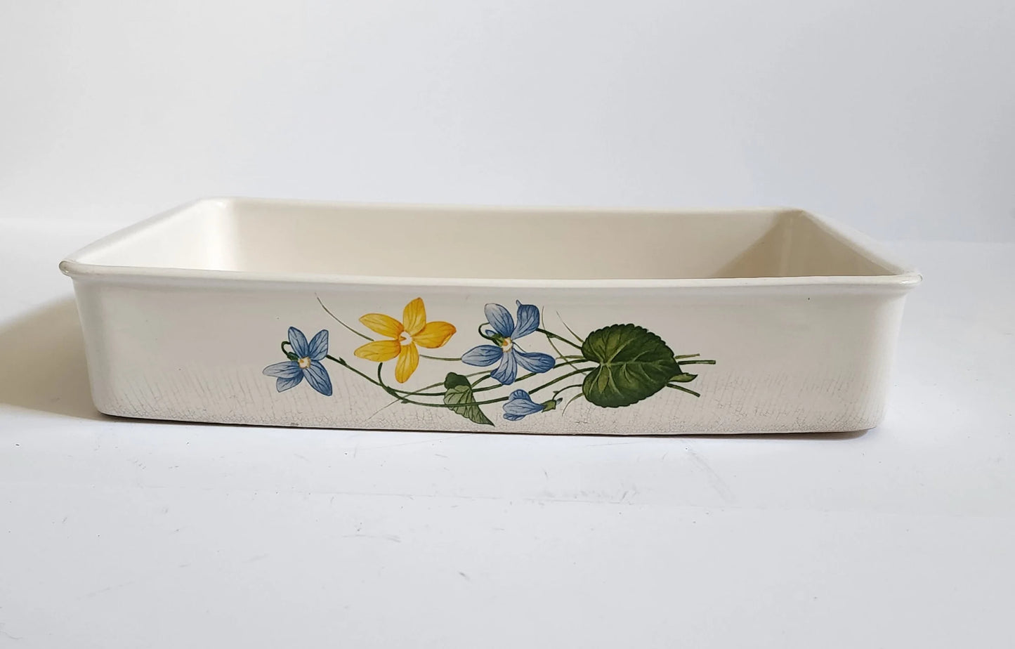Floral 14" Rectangular Ceramic Earthenware Baker 3Qt Lasagna/Casserole Dish #7803 - Timeless Treasures Emporium1