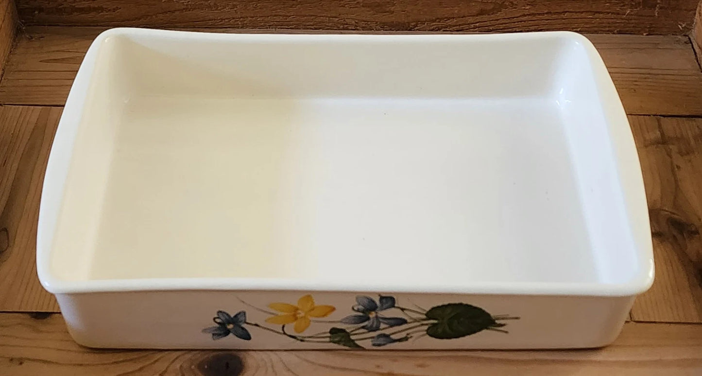 Floral 14" Rectangular Ceramic Earthenware Baker 3Qt Lasagna/Casserole Dish #7803 - Timeless Treasures Emporium1