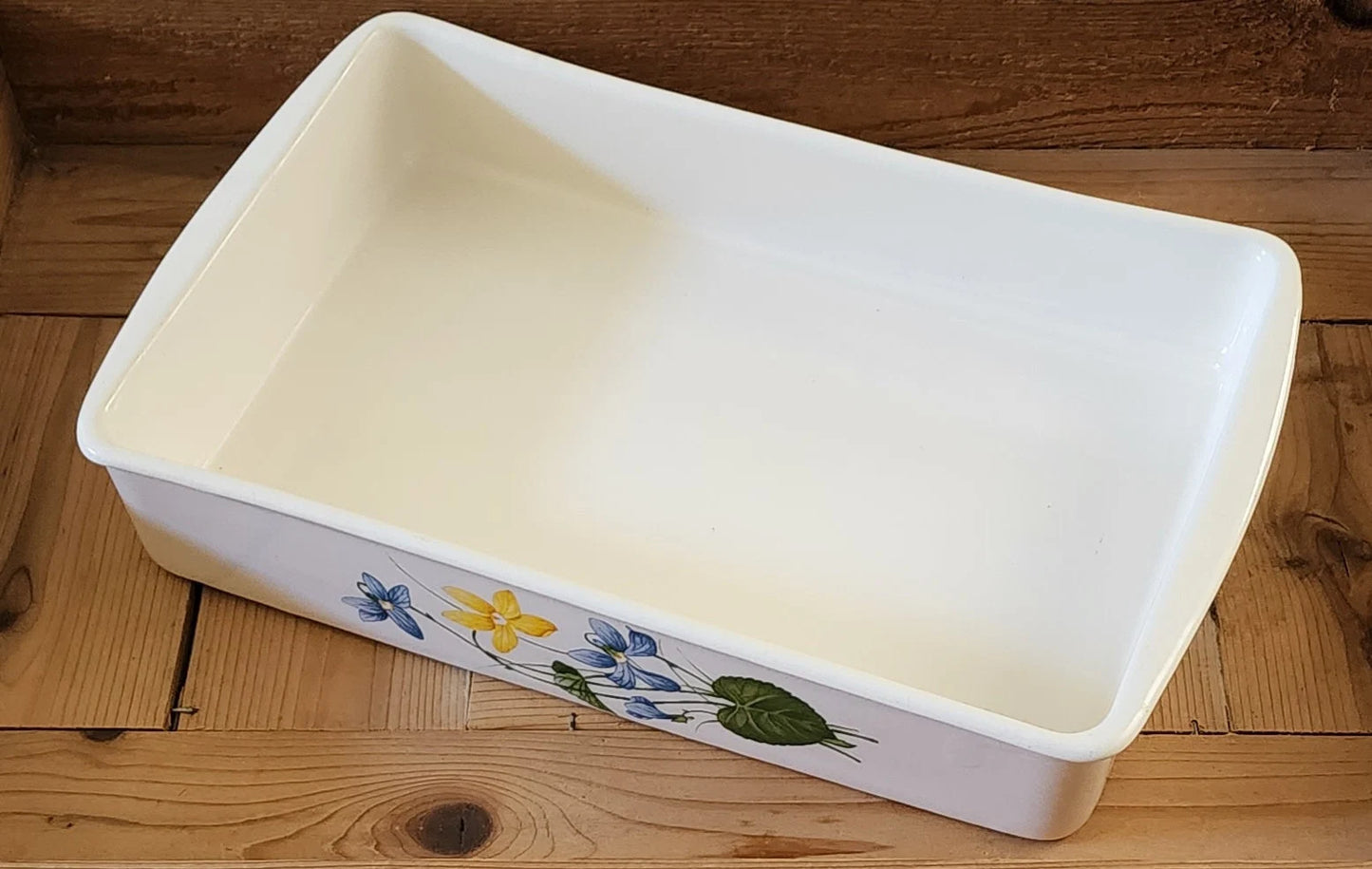 Floral 14" Rectangular Ceramic Earthenware Baker 3Qt Lasagna/Casserole Dish #7803 - Timeless Treasures Emporium1