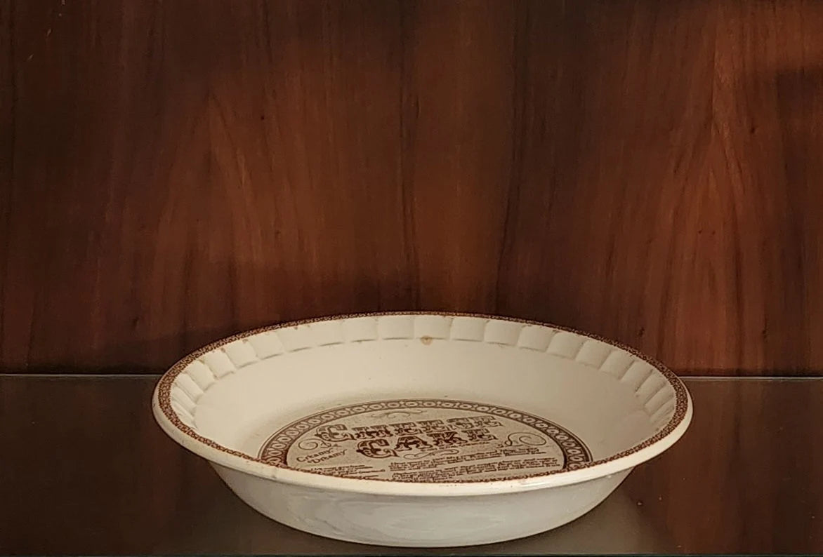 Vintage Country Harvest Deep Dish Cheesecake Pie Recipe Plate ~ Perfectly Imperfect ~ 11"