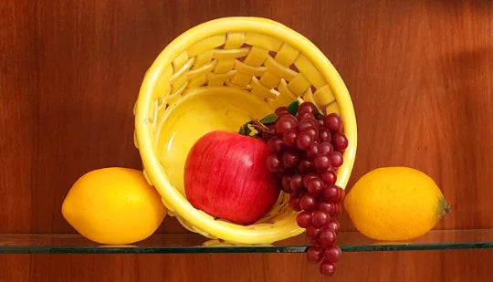 Rare Heavy White Porcelain Lattice Weave Woven Ceramic Decorative Fruit / Bread Bowl Basket/Plant Holder, 7" ROUND - Timeless Treasures Emporium1