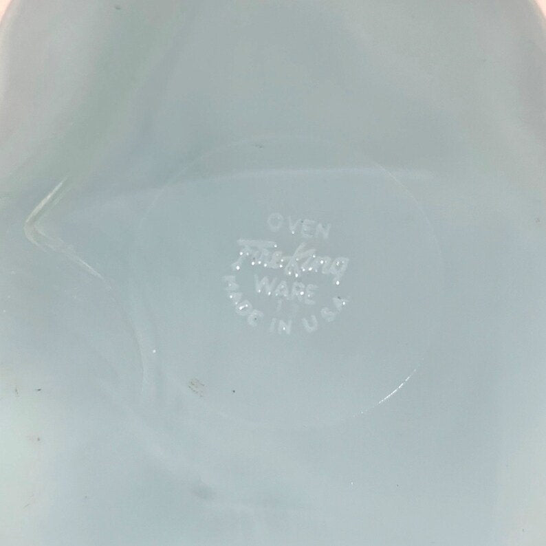 VTG Anchor Hocking FIRE KING Ware No. 18 / Delphite Blue Glass Divided 3 Section Oven Ware Relish / Candy Serving / Nuts Dish Gold Trim 11" - Timeless Treasures Emporium1